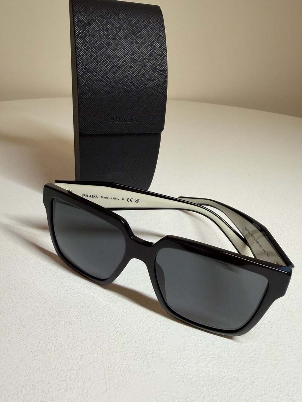 Prada SPR 24Z 56-16 Sunglasses Black and White